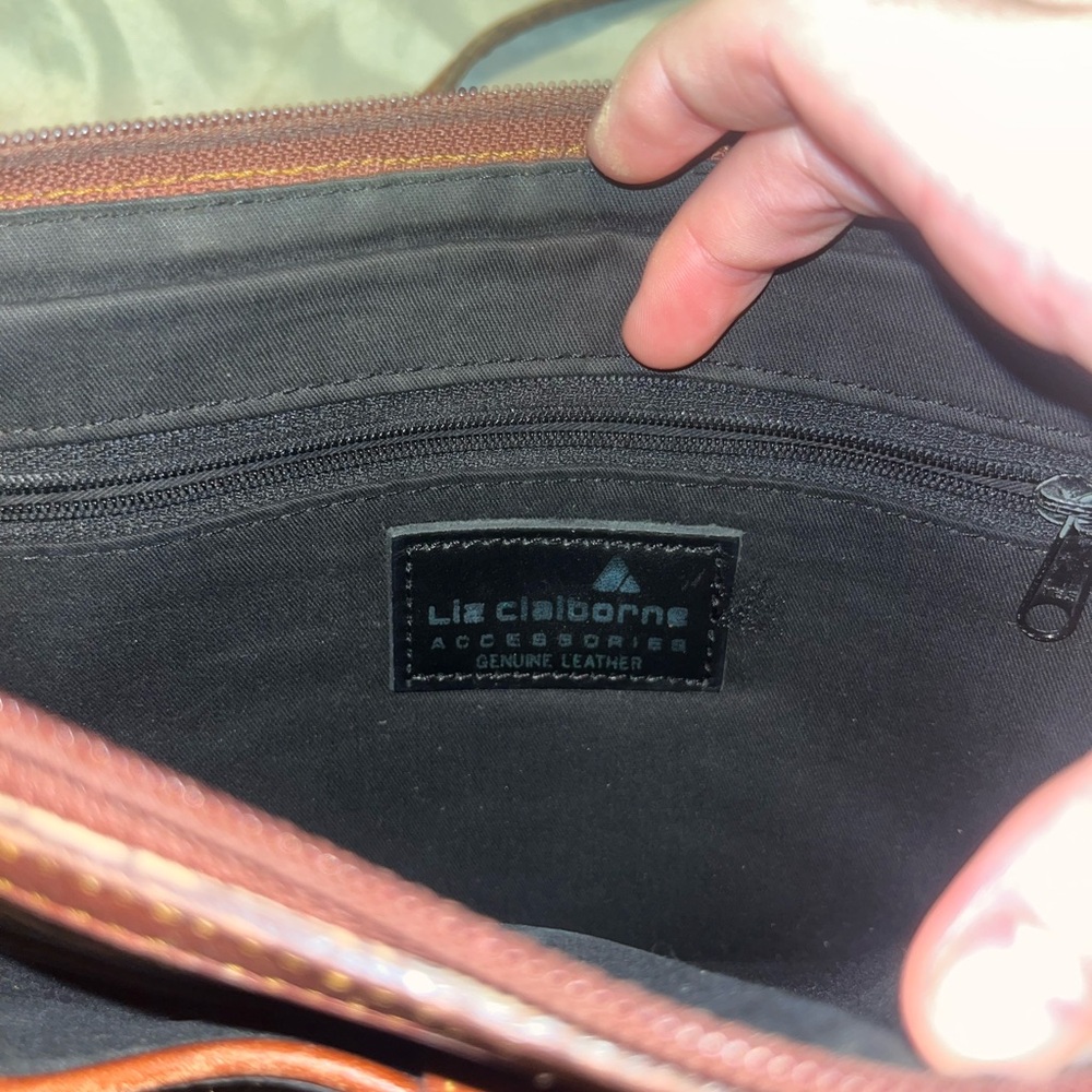 Liz Claiborne Black and Brown Crossbody Bag - Picture 2 of 6